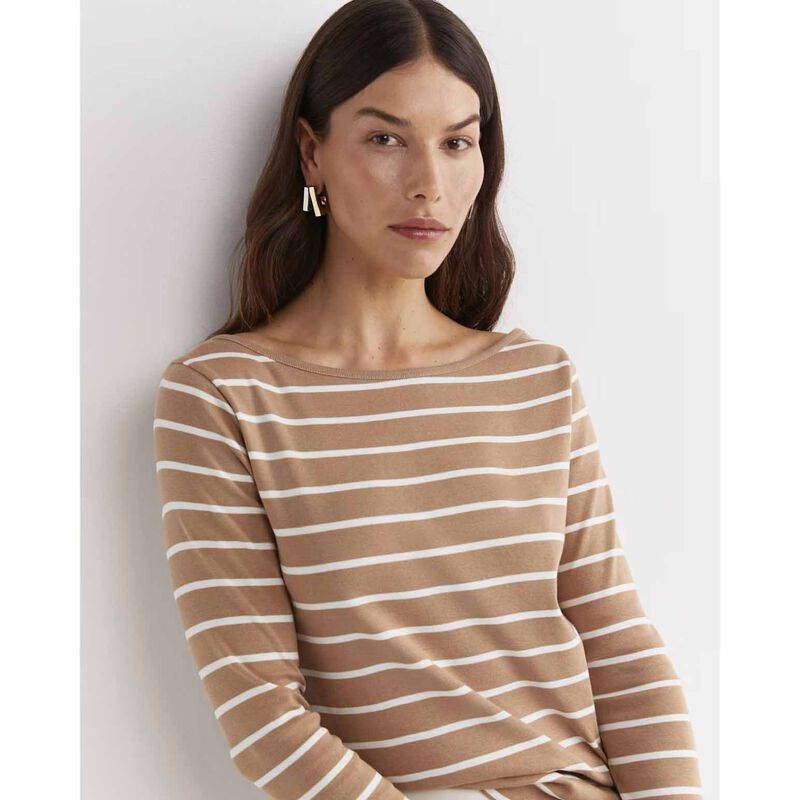 Sportscraft Heidi LS Stripe Rib Tee image number 2